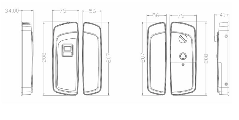 玉蛟龍智能指紋鎖 智能鎖防水防塵、智能觸屏按鍵設計