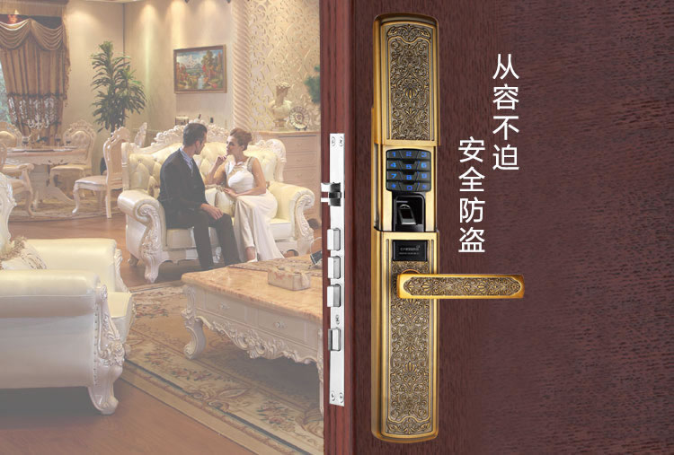 玉蛟龍智能門鎖 智能鎖防窺視輸入、半導體/光學指紋傳感器