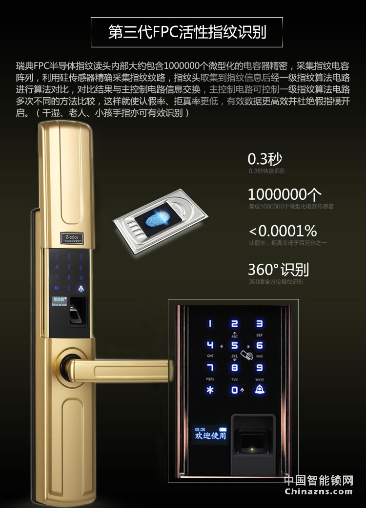 恒眾鑫智能指紋密碼鎖G5 防盜門智能密碼門鎖木門磁卡電子鎖