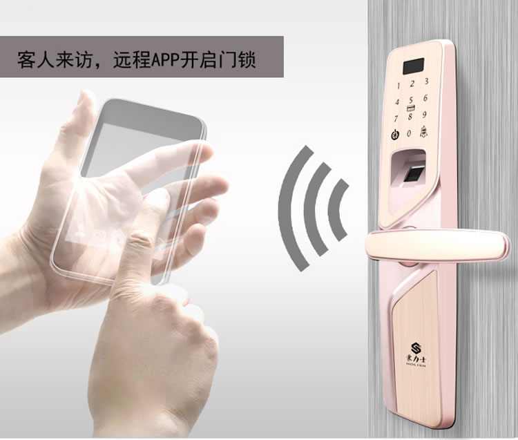 豪力士指紋鎖  I2016F家用防盜門智能鎖密碼鎖電子鎖手機感應刷卡智能鎖