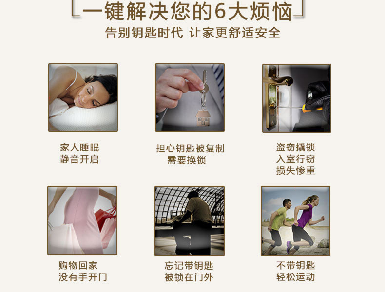 豪力士指紋鎖 D0755F家用防盜門智能鎖手機app感應電子鎖遙控刷卡密碼鎖