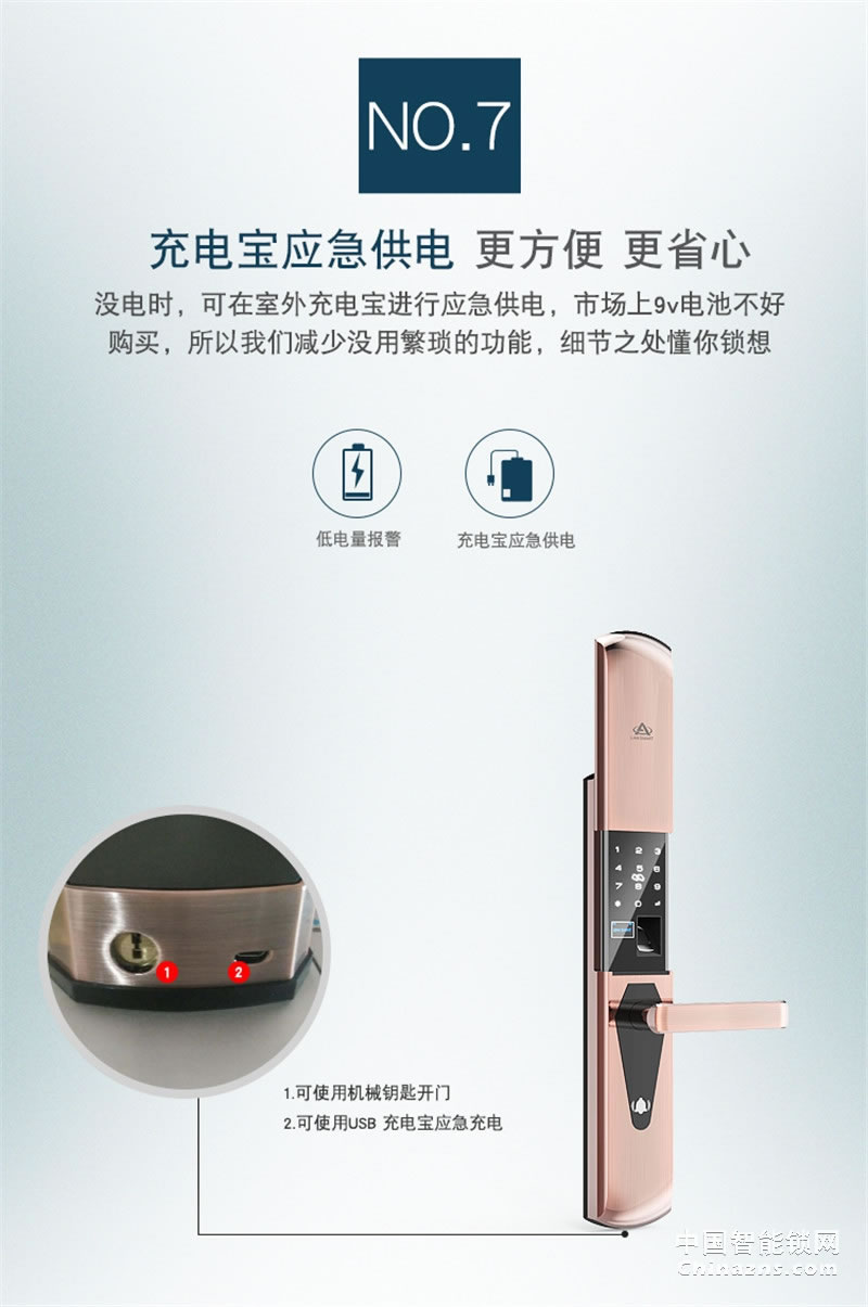 礪安不銹鋼指紋密碼鎖 試開報警及鎖定 LA5S系列