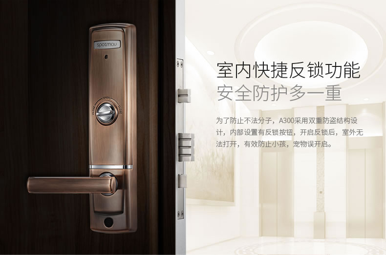 斑點貓智能鎖 智能電子密碼鎖 滑蓋指紋鎖