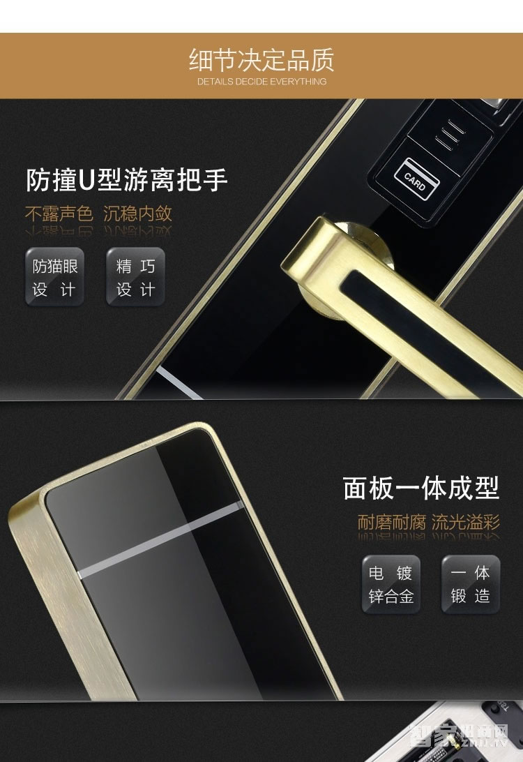 沁居液晶顯示屏幕指紋鎖 多種開啟方式 安全反鎖