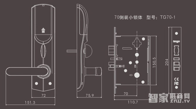天固家用指紋鎖 防盜門合金材質智能鎖