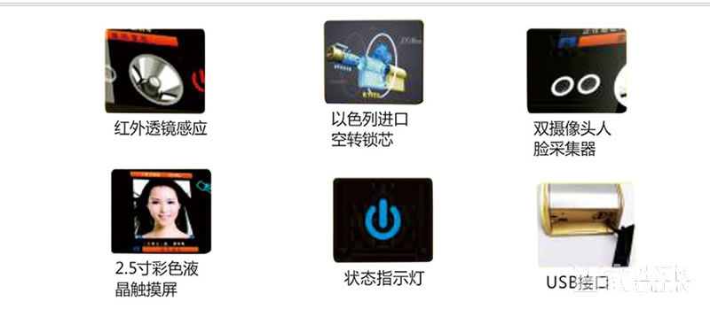 歐索爾智能鎖人臉識別鎖 家用防盜密碼鎖