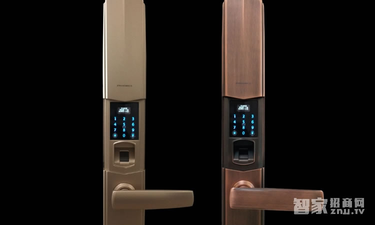 智能屋指紋鎖 滑蓋智能鎖(紅古銅)