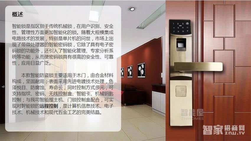 智能屋智能鎖 直板智能防盜鎖