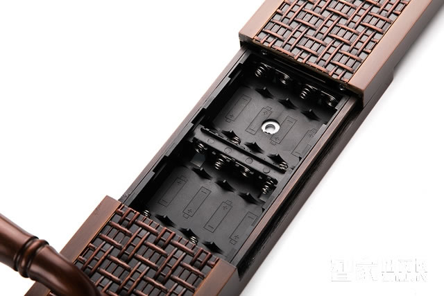 艾棲防盜家用指紋鎖 復古指紋密碼鎖 純銅滑蓋指紋鎖