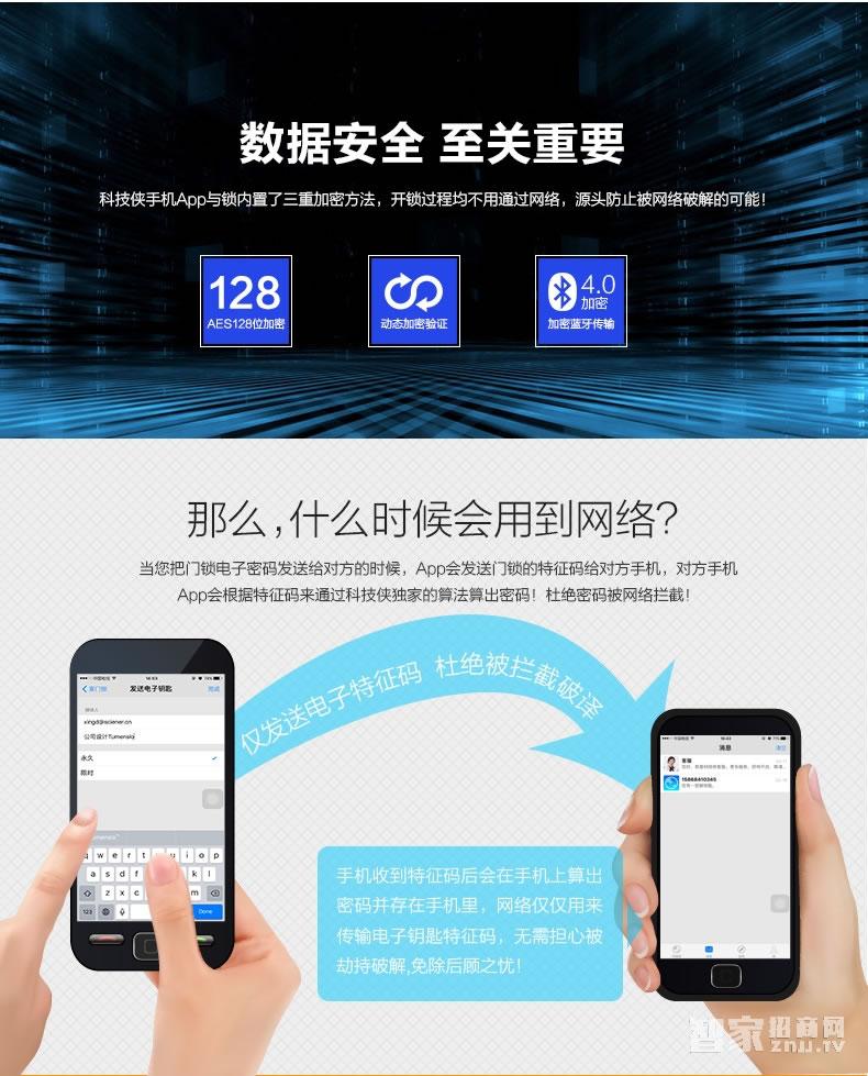 科技俠智能鎖 手機(jī)藍(lán)牙智能門(mén)鎖