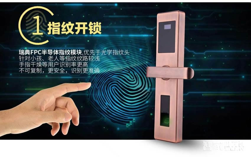 薩菲爾智能鎖 APP智能門鎖S01 家用防盜門指紋密碼鎖