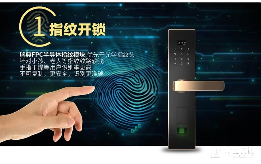 薩菲爾智能指紋鎖F03 家用電子密碼鎖