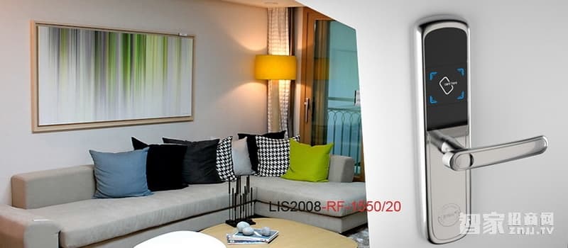 力維智能鎖 RF-1550/20酒店防盜門鎖感應(yīng)鎖直板亮金