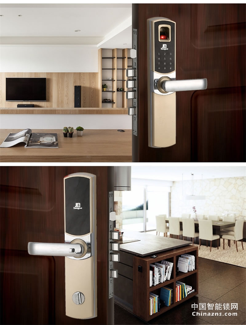 邦派家用指紋鎖密碼鎖 大門鎖智能防盜門鎖