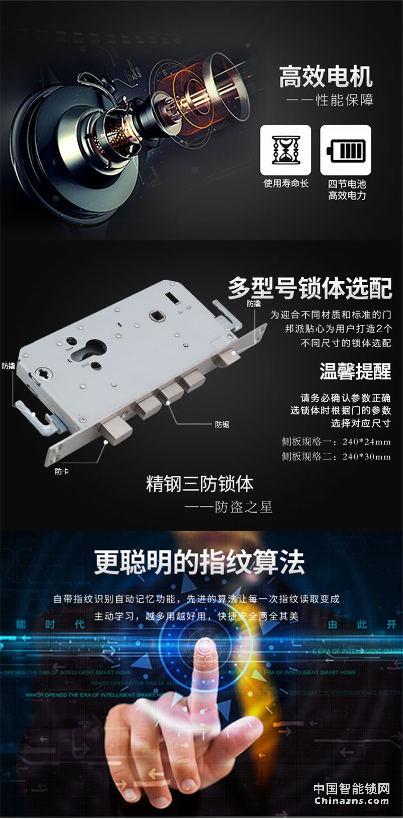 邦派全自動家用智能鎖 指紋鎖app微信密碼鎖