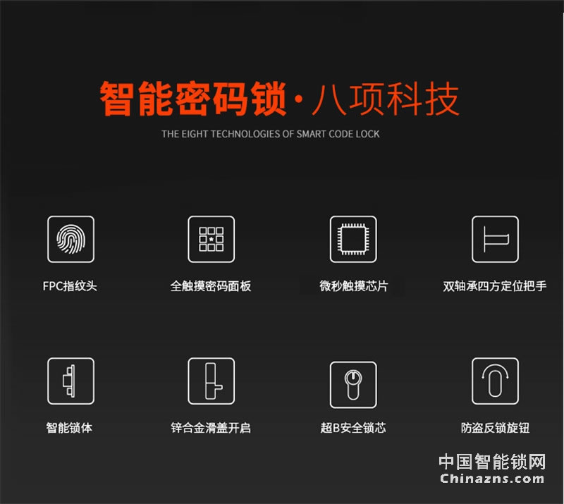 邦派家用防盜門鎖 指紋鎖app密碼鎖
