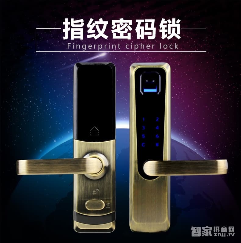 索掌門智能鎖 家用指紋密碼鎖 直板智能門鎖