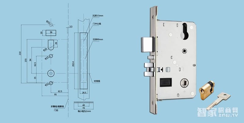 億沃酒店智能鎖 賓館電子刷卡鎖 感應磁卡鎖