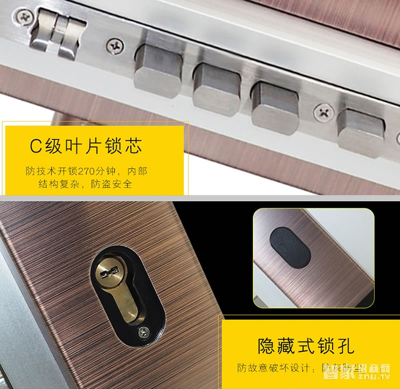 特工狗防盜門鎖智能門鎖指紋密碼鎖全觸屏面板、防復(fù)制指紋