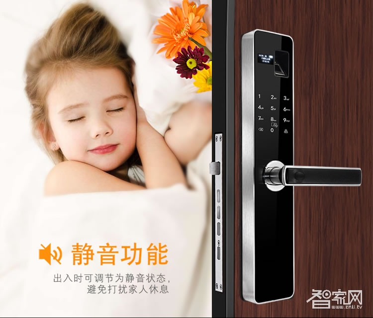 特工狗指紋鎖防盜門電子密碼鎖 刷卡感應鎖 智能門鎖 典雅黑TGG-6866