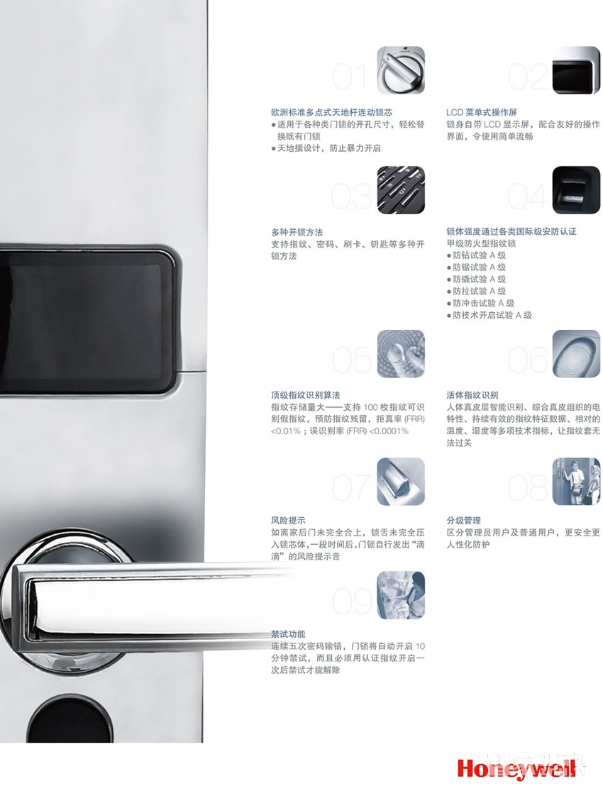 鳴迅智能指紋門鎖 電子密碼鎖 商用辦公