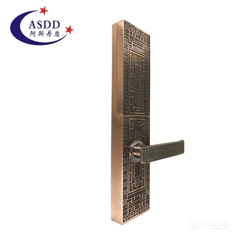 阿斯丹盾復古滑蓋智能鎖 別墅指紋密碼鎖