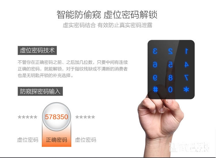 阿斯丹盾直板指紋密碼鎖 不銹鋼家用智能鎖