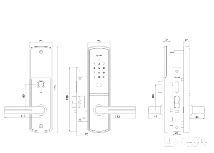 西容手機藍牙感應鎖 SY74CP密碼鎖