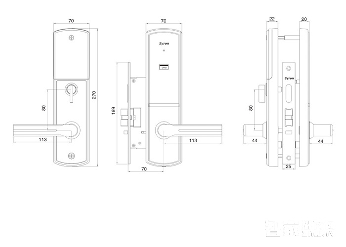 西容指紋智能酒店鎖 磁卡電子防盜門鎖
