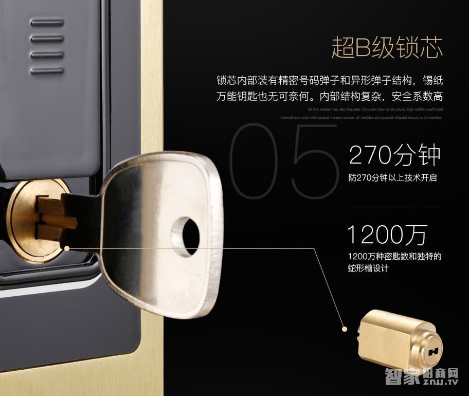 鑫斯盾不銹鋼指紋密碼鎖 家用防盜智能門鎖