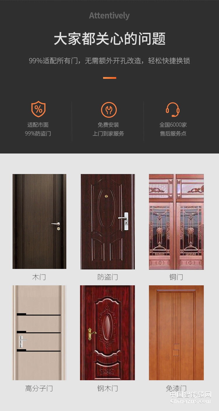 e家鎖智能鎖A7 家用防盜指紋鎖密碼鎖刷卡鎖