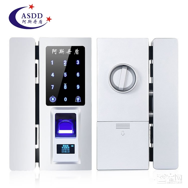 阿斯丹盾玻璃門鎖 辦公室指紋鎖 指紋密碼玻璃鎖