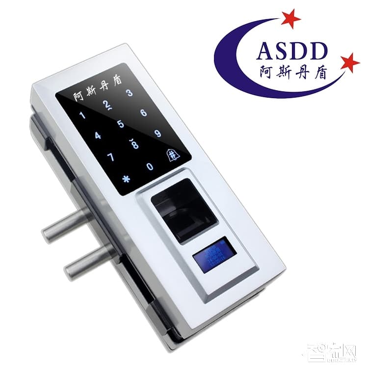 阿斯丹盾玻璃門鎖 辦公室指紋鎖 指紋密碼玻璃鎖