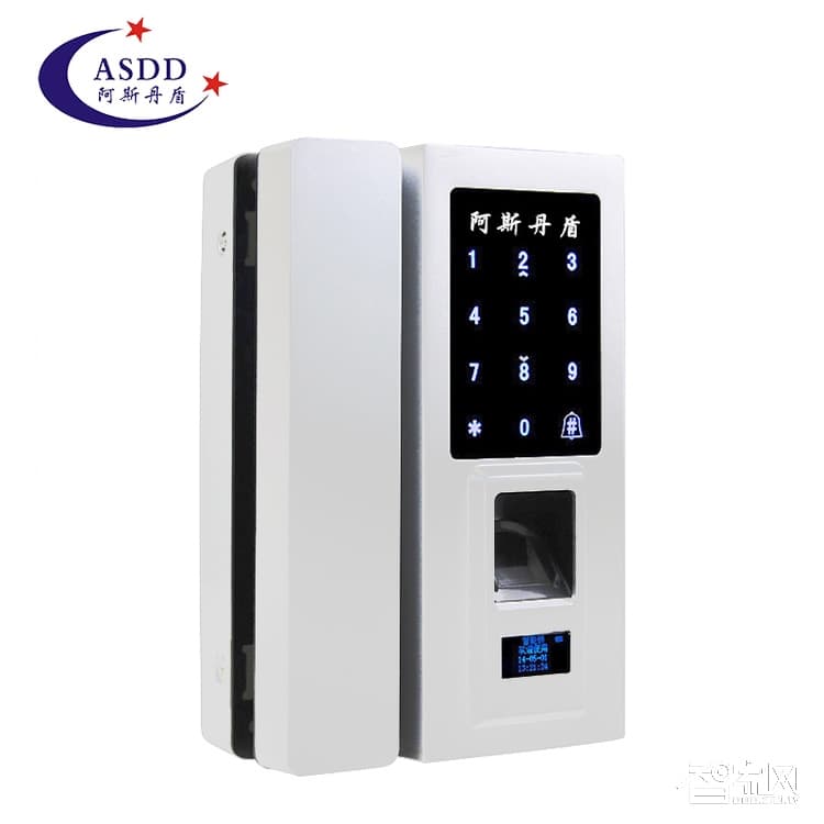 阿斯丹盾玻璃門鎖 辦公室指紋鎖 指紋密碼玻璃鎖