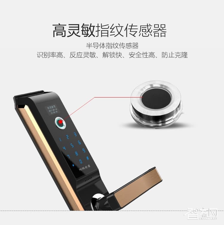 阿斯丹盾指紋密碼鎖 刷卡鎖 APP遠程開鎖