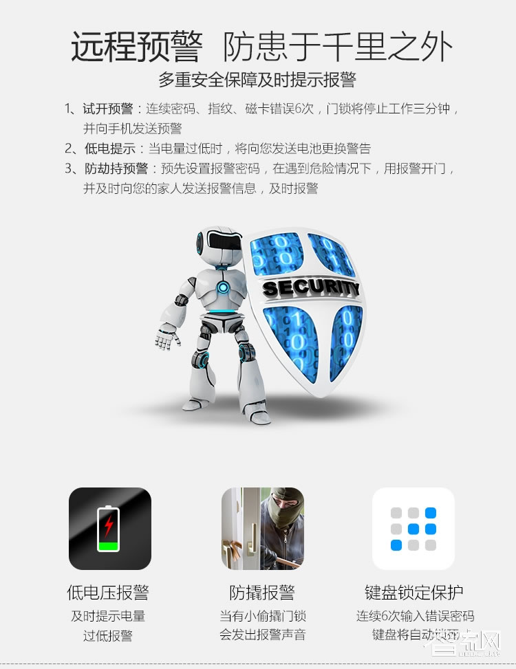 阿斯丹盾指紋密碼鎖 刷卡鎖 APP遠程開鎖