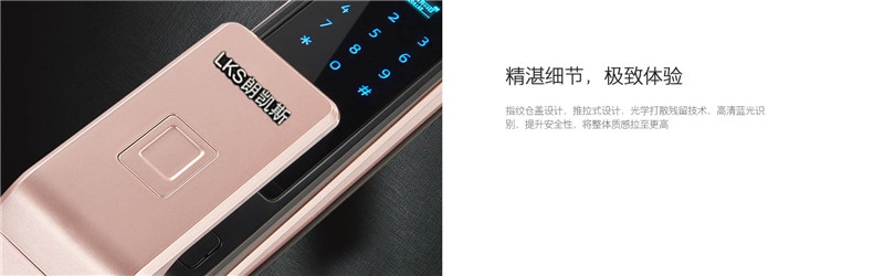 朗凱斯推拉式全自動(dòng)智能鎖 智能防盜指紋鎖