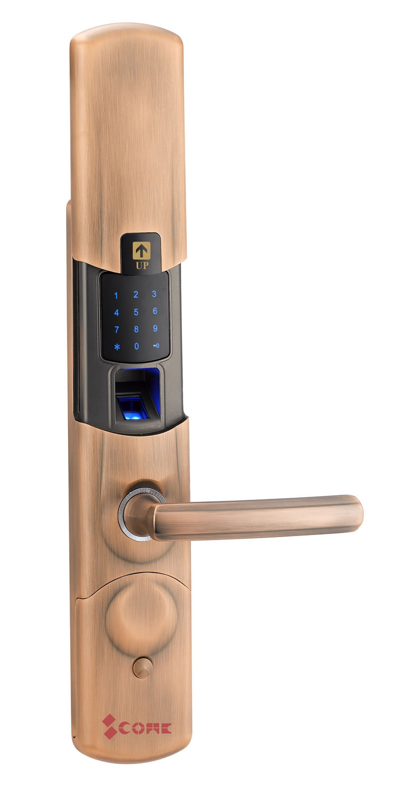 史康姆不銹鋼滑蓋指紋鎖 別墅公寓智能門鎖