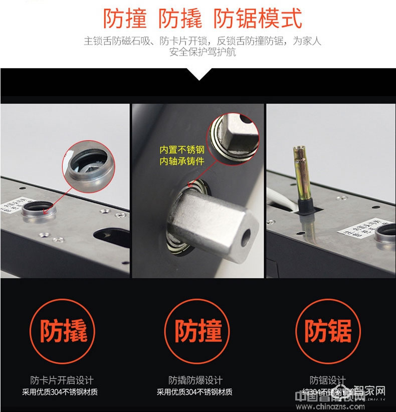 歐超不銹鋼智能鎖 防貓眼 英倫華安160601