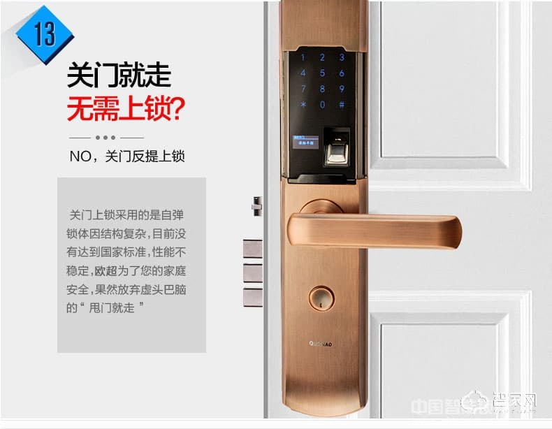 歐超半導體指紋鎖 滑蓋智能鎖 英倫華府160636