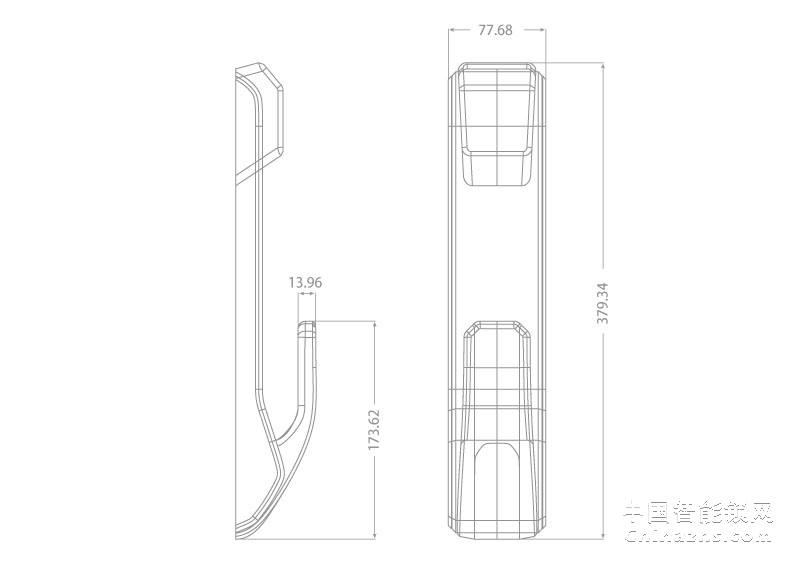 箭牌推拉式智能指紋鎖天盾A907 家用防盜門電子密碼鎖