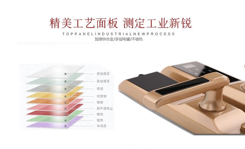 卡多利亞指紋鎖 家用防盜門鎖 智能刷卡電子門鎖