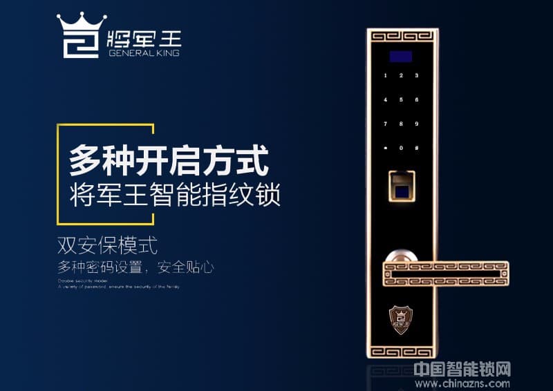 將軍王智能鎖 別墅指紋密碼鎖