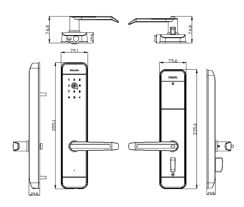 華品APP動(dòng)態(tài)密碼鎖 防盜門(mén)鎖公寓門(mén)鎖
