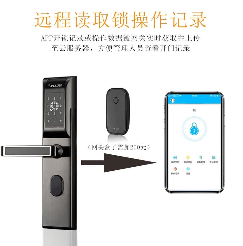 華品出租房APP動態(tài)密碼鎖 公寓指紋密碼鎖