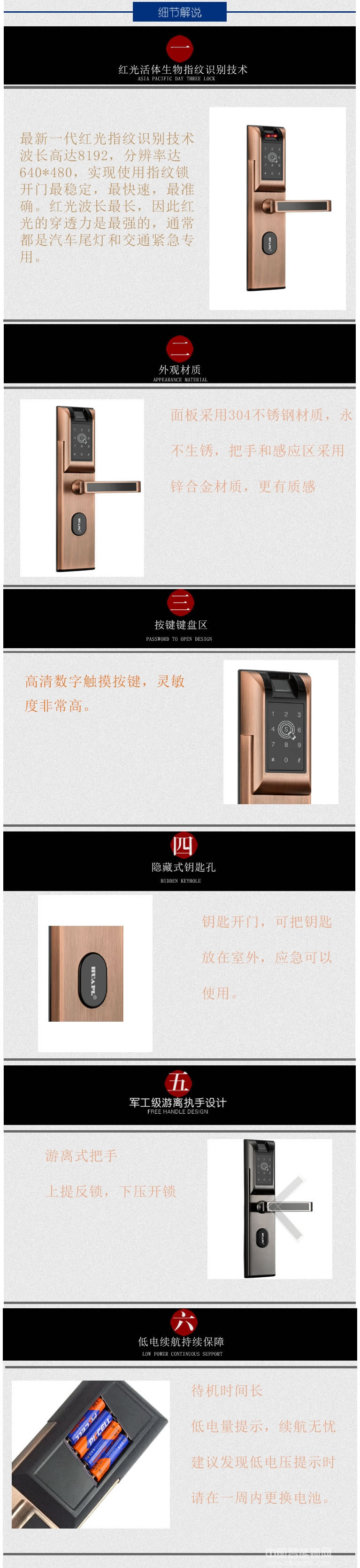 華品智能鎖 家用智能指紋鎖 APP智能門鎖