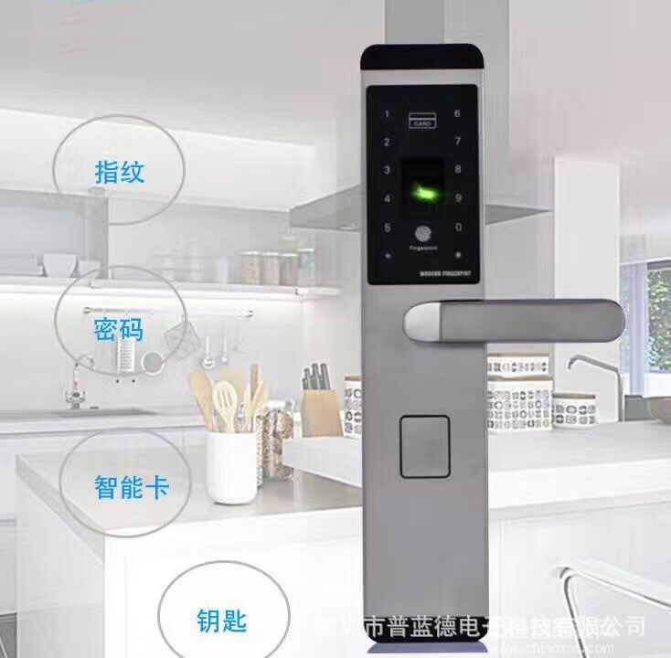 普藍(lán)德智能家居臥室指紋鎖 歐式防盜門鎖