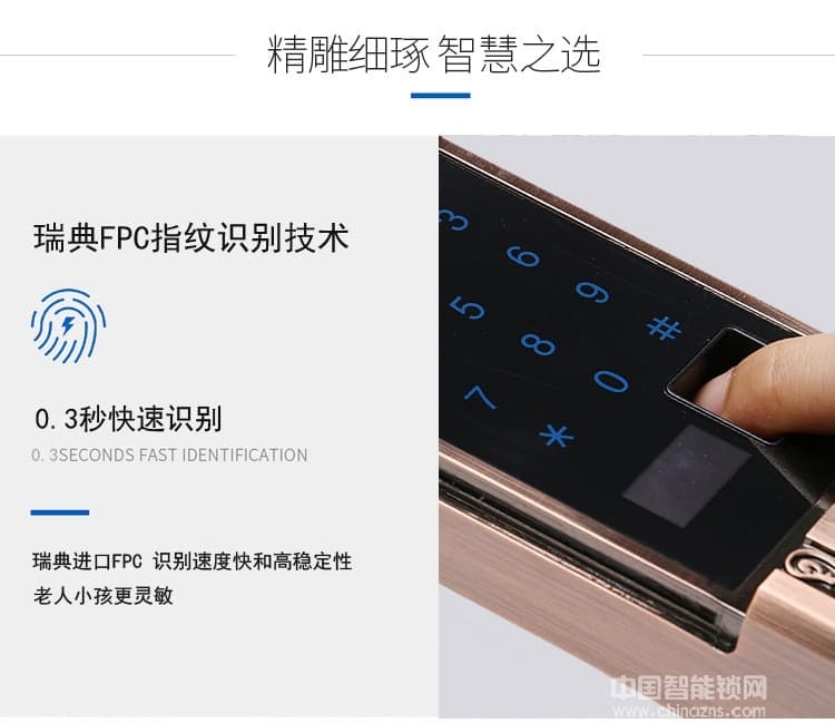 凱帝羅斯別墅指紋鎖 APP歐式指紋鎖