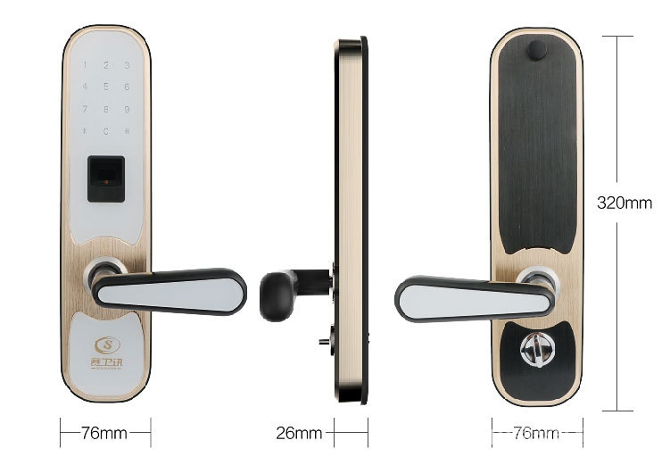 漢谷指紋鎖 手機(jī)遠(yuǎn)程家用指紋鎖 防盜門木門密碼鎖