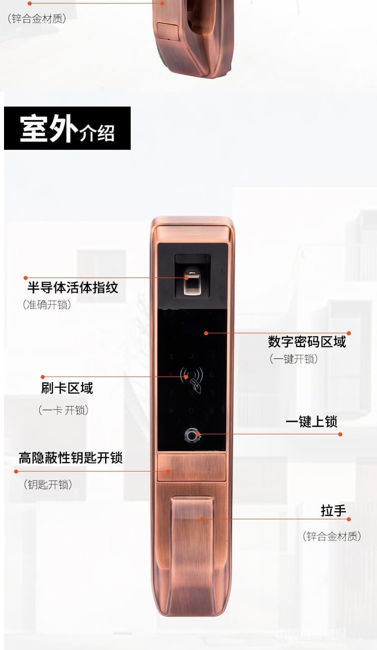 啟智來全自動(dòng)指紋鎖 智能電子感應(yīng)防盜門鎖